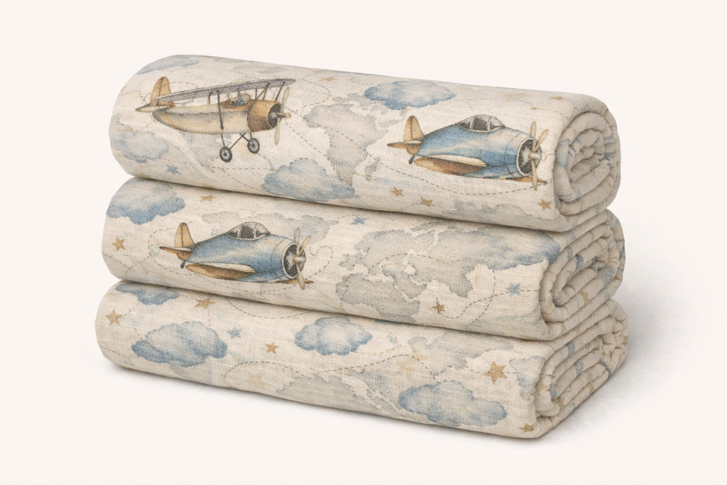 Muslin Wrap — Classic Airplane Design ON BACKORDER EST 15.08.2026