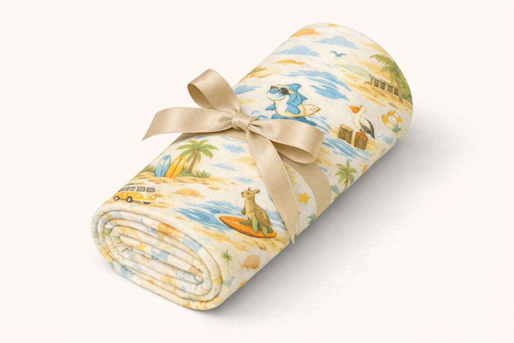 Muslin Wrap — Classic Surf's Up Design ON BACKORDER EST 15.08.2026