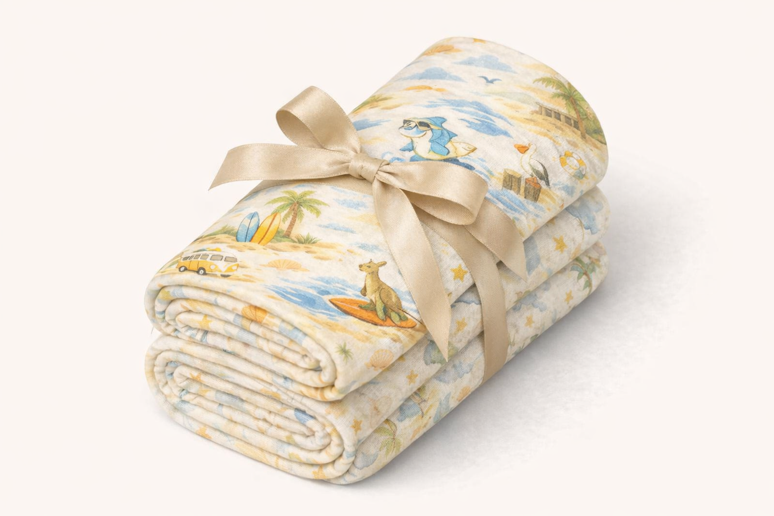 Muslin Wrap — Classic Surf's Up Design ON BACKORDER EST 15.08.2026