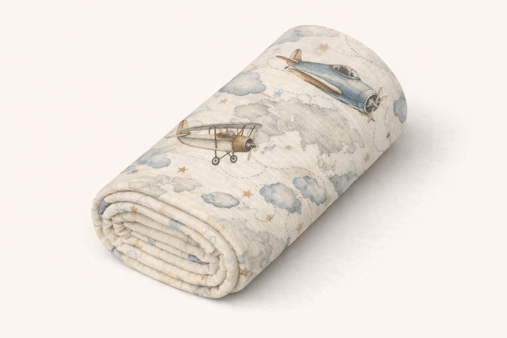 Muslin Wrap — Classic Airplane Design ON BACKORDER EST 15.08.2026
